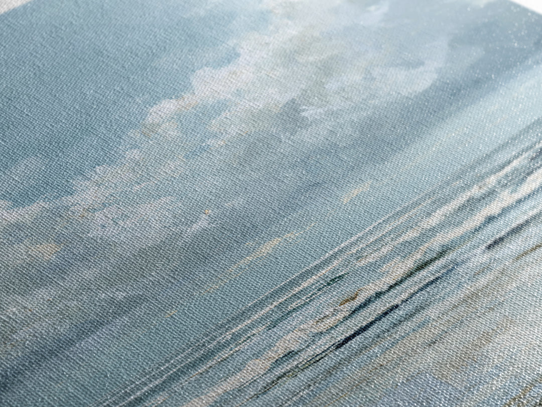 Dramatic Seascape with Foam and Storm Clouds Canvas Print, Art, Canvas Art, Living Room Decor, Fine Art, Horizontal Wall Art, ART-2x3-32