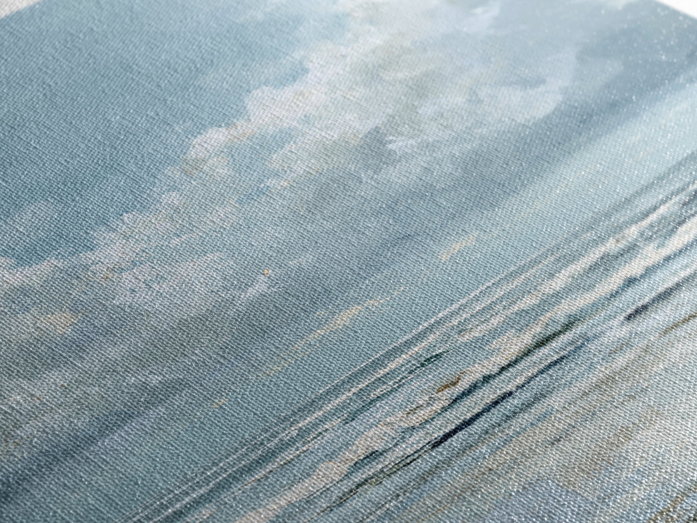 Dramatic Seascape with Foam and Storm Clouds Canvas Print, Art, Canvas Art, Living Room Decor, Fine Art, Horizontal Wall Art, ART-2x3-32