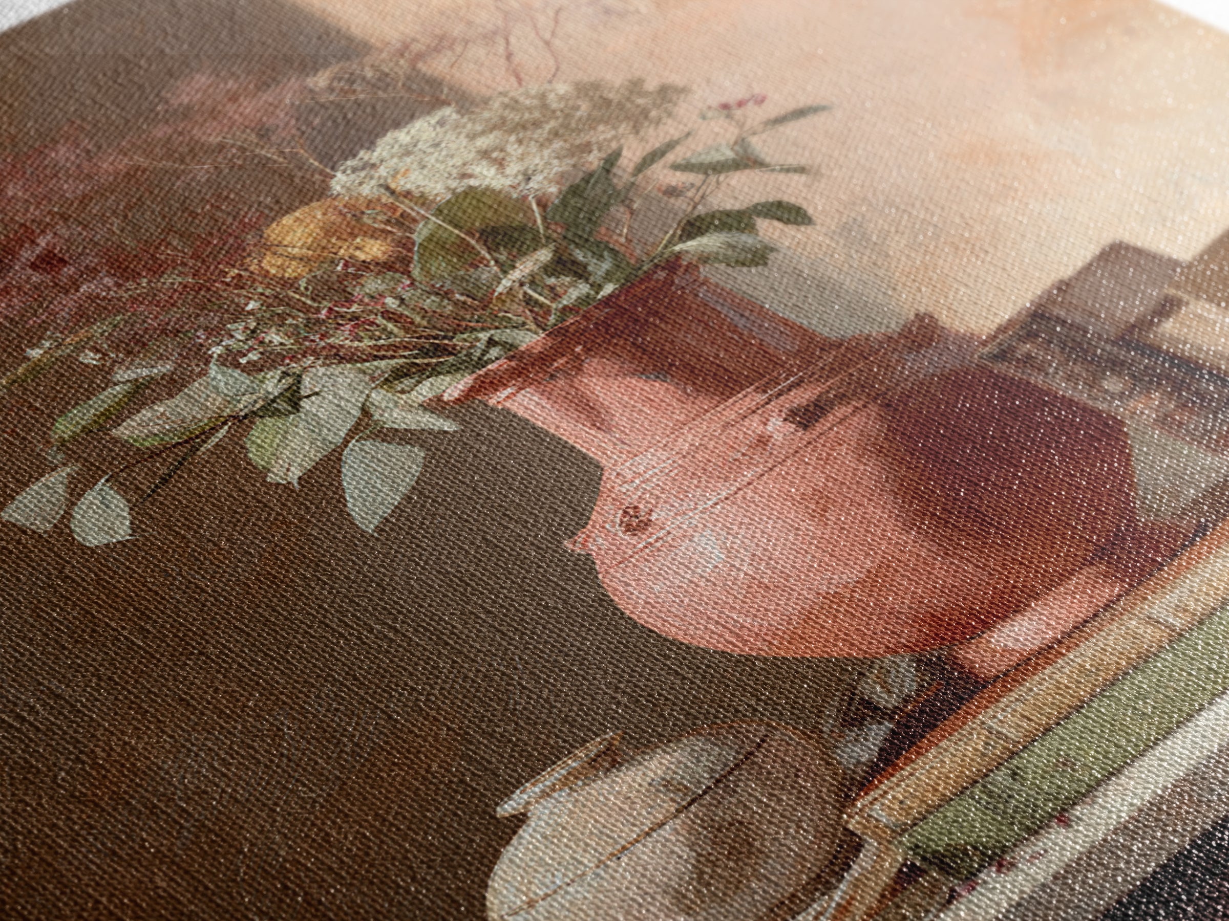 Sunlit Interior Still Life Canvas Print, Art, Textured Painting, Living Room Decor, Fine Art, Digital Wall Art, ART-2x3-70