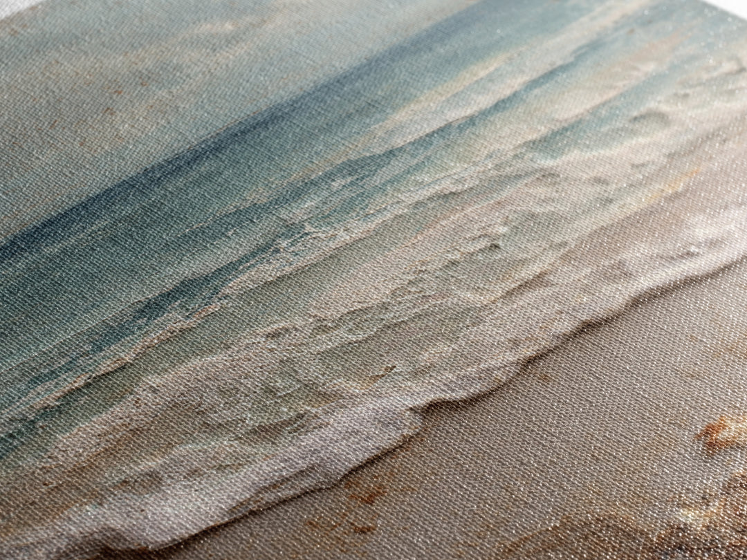 Dramatic Seascape with Foam and Storm Clouds Framed Canvas Print, Art, Art Deco, Living Room Decor, Oil Painting, ART-2x3-8