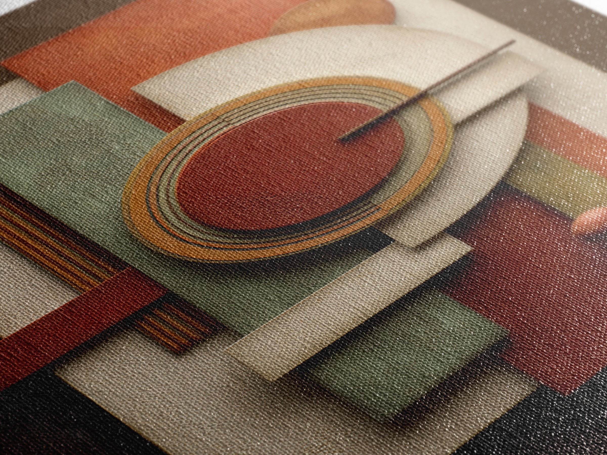 Modern Sculptural Shapes Rendered as Painted Forms Canvas Print, Art, Wall Art, Living Room Decor, Fine Art, ART-2x3-86