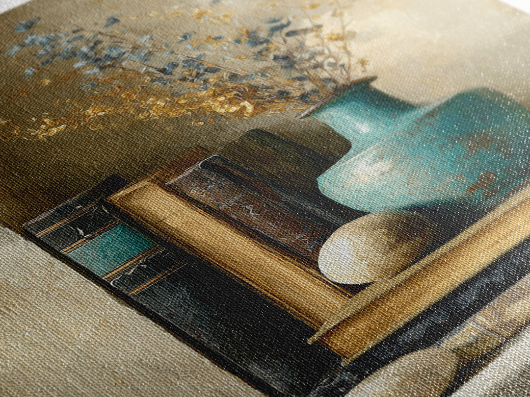 Sunlit Interior Still Life Framed Canvas Print, Art, Art Prints, Living Room Decor, Fine Art, Framed Wall Art, ART-2x3-94