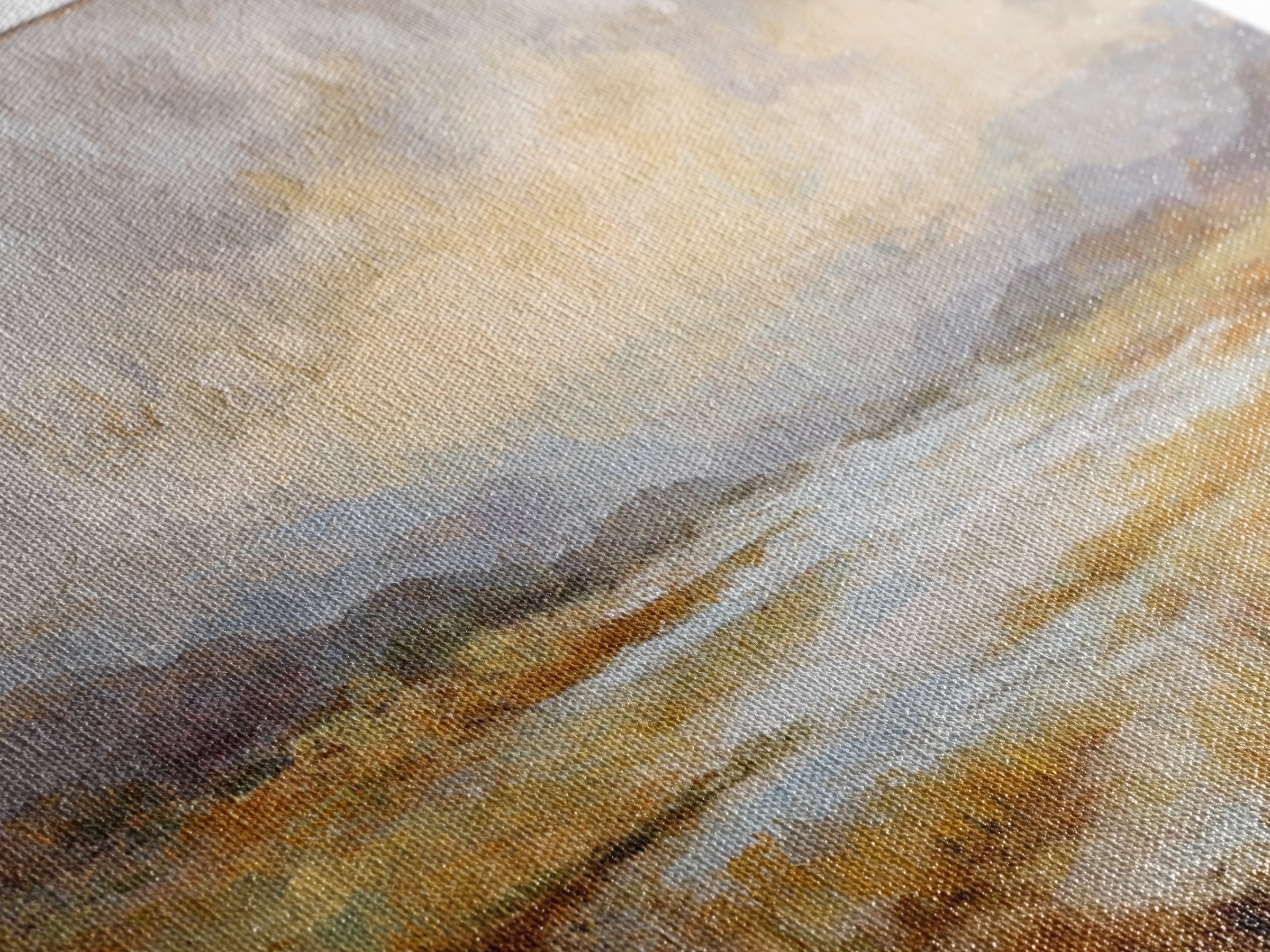 Quiet Mountain Scene Framed Canvas Print, Art, Framed Wall Art, Living Room Decor, Fine Art, Resin Art, Boho Wall Art, ART-3x1-57