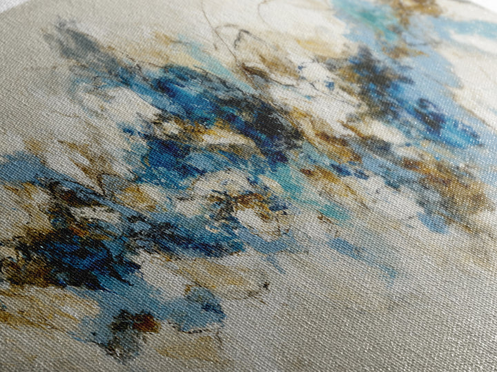 Abstract Water Forms Framed Canvas Print, Art, Textured Painting, Living Room Decor, Abstract Art, Digital Wall Art, ART-3x1-59
