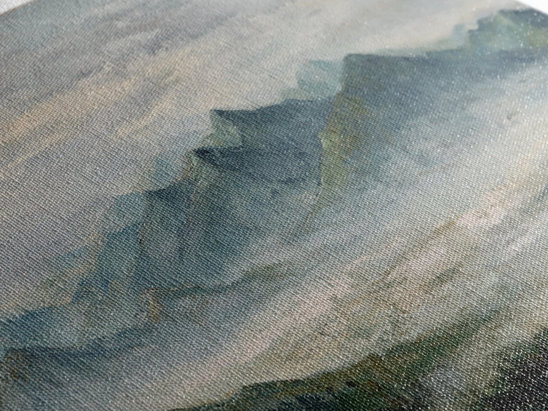 Quiet Mountain Scene Framed Canvas Print, Art, Art Print, Living Room Decor, Fine Art, Canvas Wall Art, Abstract Art, ART-3x1-9