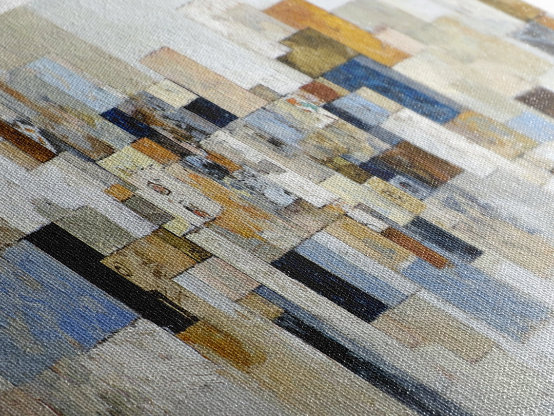Modern Sculptural Shapes Rendered as Painted Forms Canvas Print, Art, Art Deco, Living Room Decor, Abstract Art, ART-3x1-94