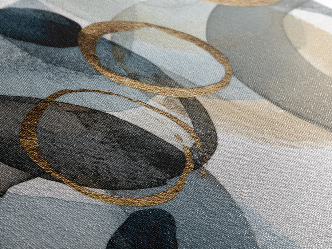 Modern Sculptural Shapes Rendered as Painted Forms Canvas Print, Art, Art Deco, Living Room Decor, Abstract Art, ART-3x2-34