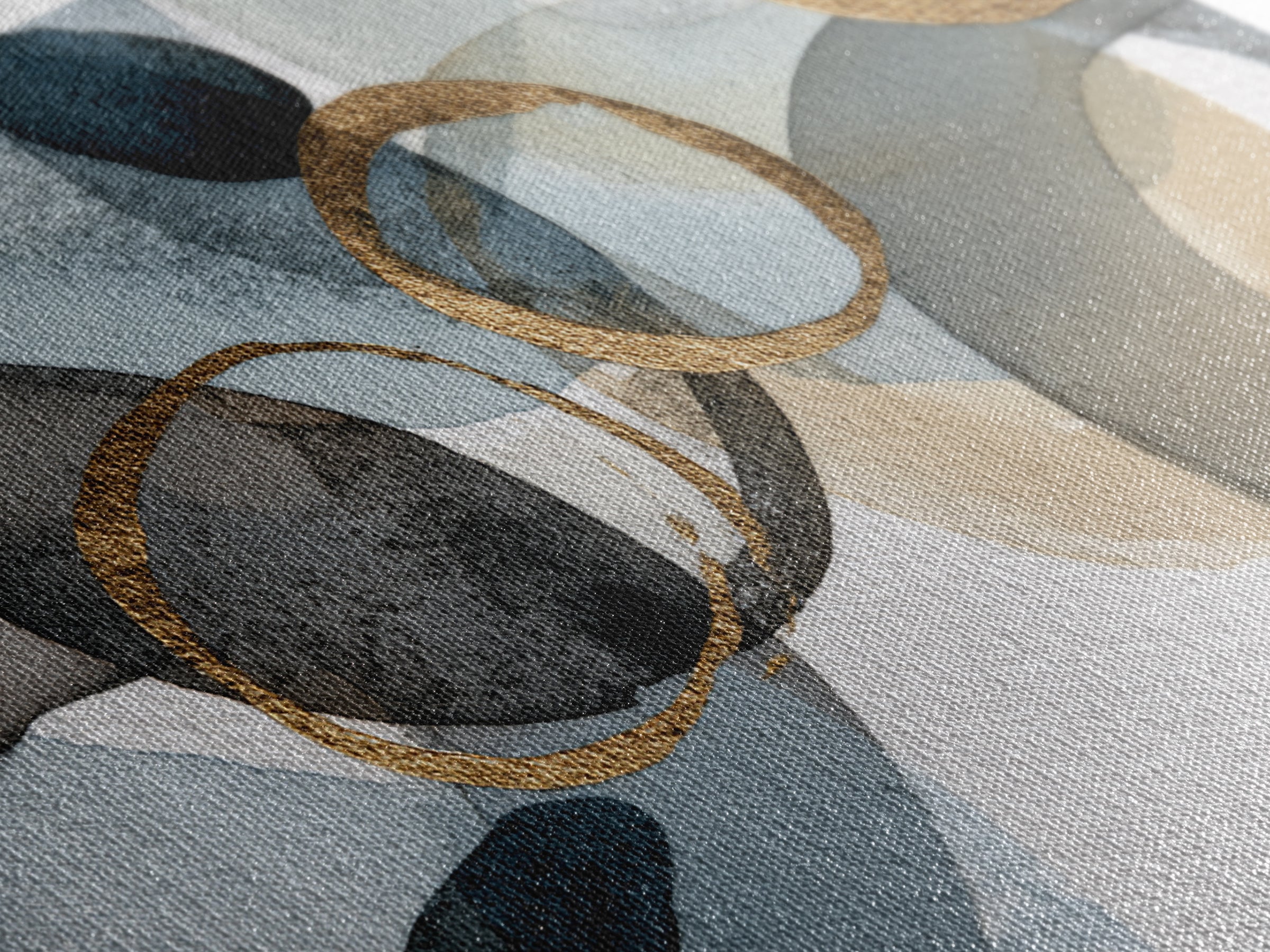 Modern Sculptural Shapes Rendered as Painted Forms Canvas Print, Art, Art Deco, Living Room Decor, Abstract Art, ART-3x2-34