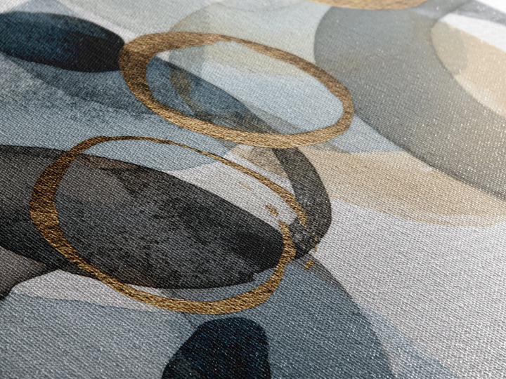 Modern Sculptural Shapes Rendered as Painted Forms Canvas Print, Art, Art Deco, Living Room Decor, Abstract Art, ART-3x2-34