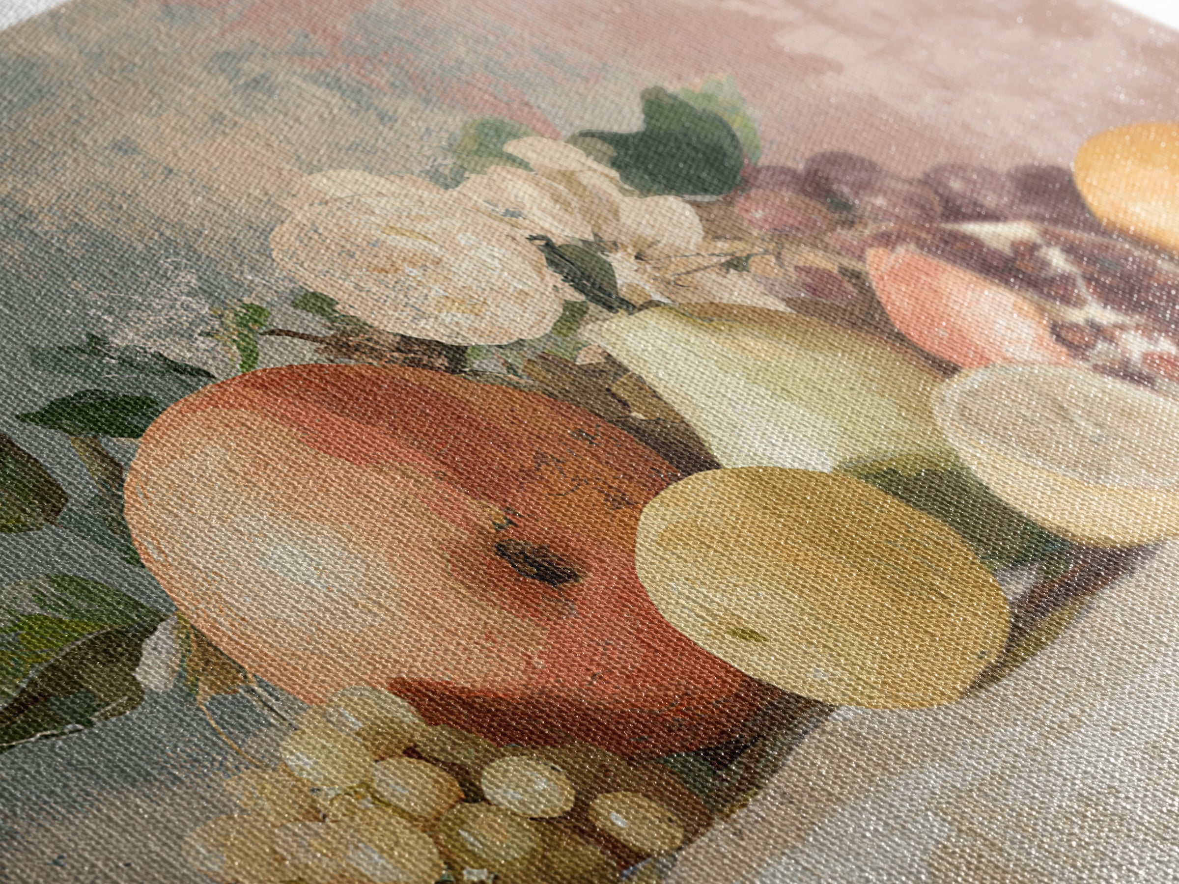 Bold Pop Fruit Composition Framed Canvas Print, Art, Boho Wall Art, Living Room Decor, Fine Art, Textured Painting, ART-3x2-92