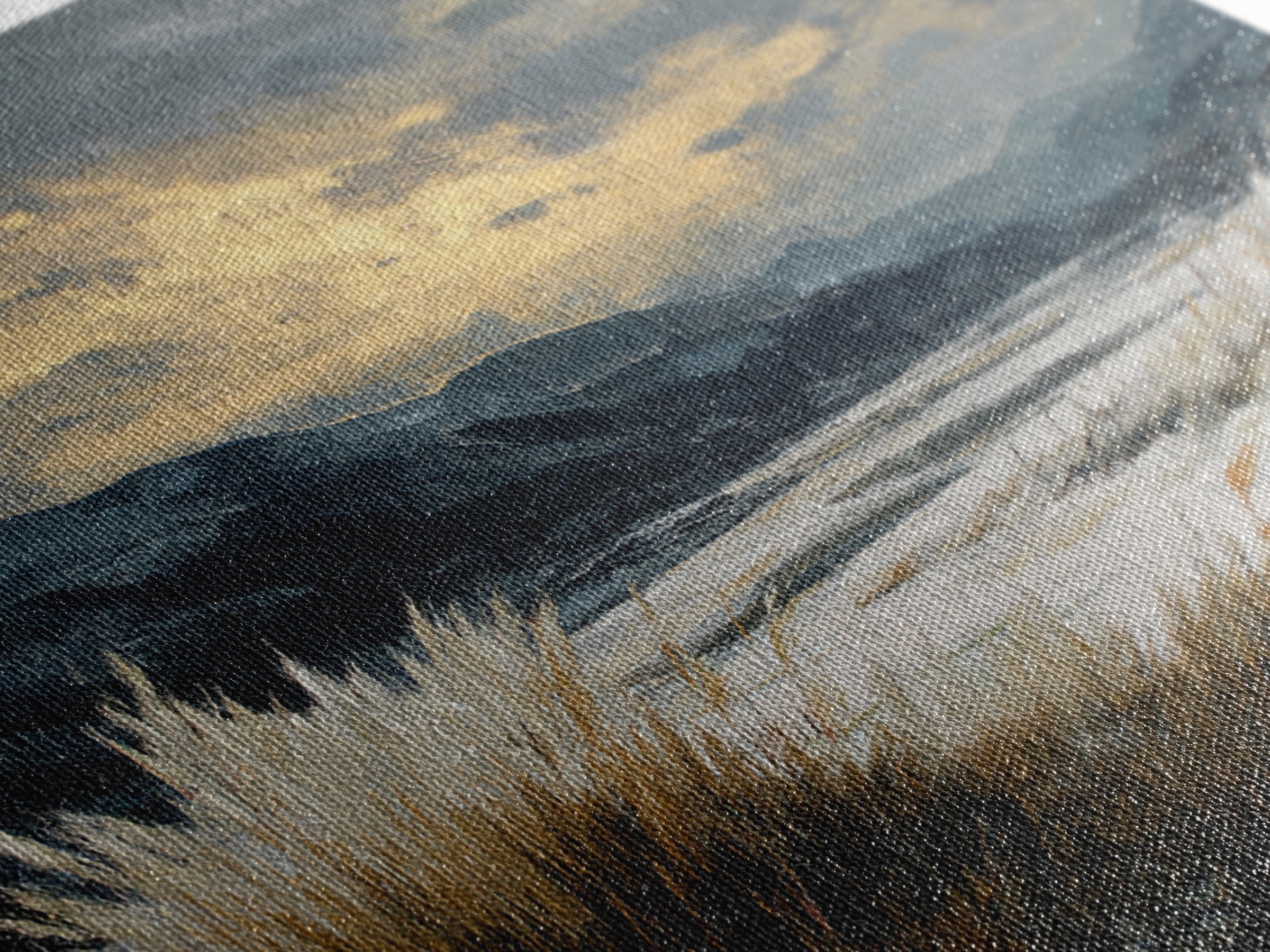 Quiet Mountain Scene Canvas Print, Art, Framed Art, Living Room Decor, Oil Painting, Neutral Decor, Modern Decor, ART-3x2-93