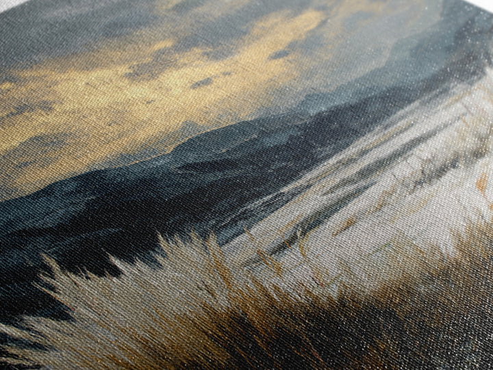 Quiet Mountain Scene Canvas Print, Art, Framed Art, Living Room Decor, Oil Painting, Neutral Decor, Modern Decor, ART-3x2-93