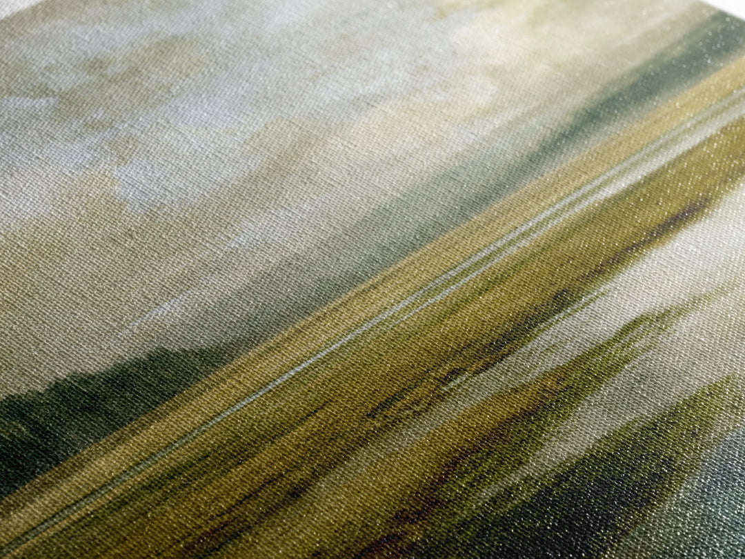 Wide Olive and Beige Meadow Panorama Canvas Print, Above Sofa Art, Set of 3 Wall Art, Living Room Decor, Fine Art, Statement, ASA-1x1-10