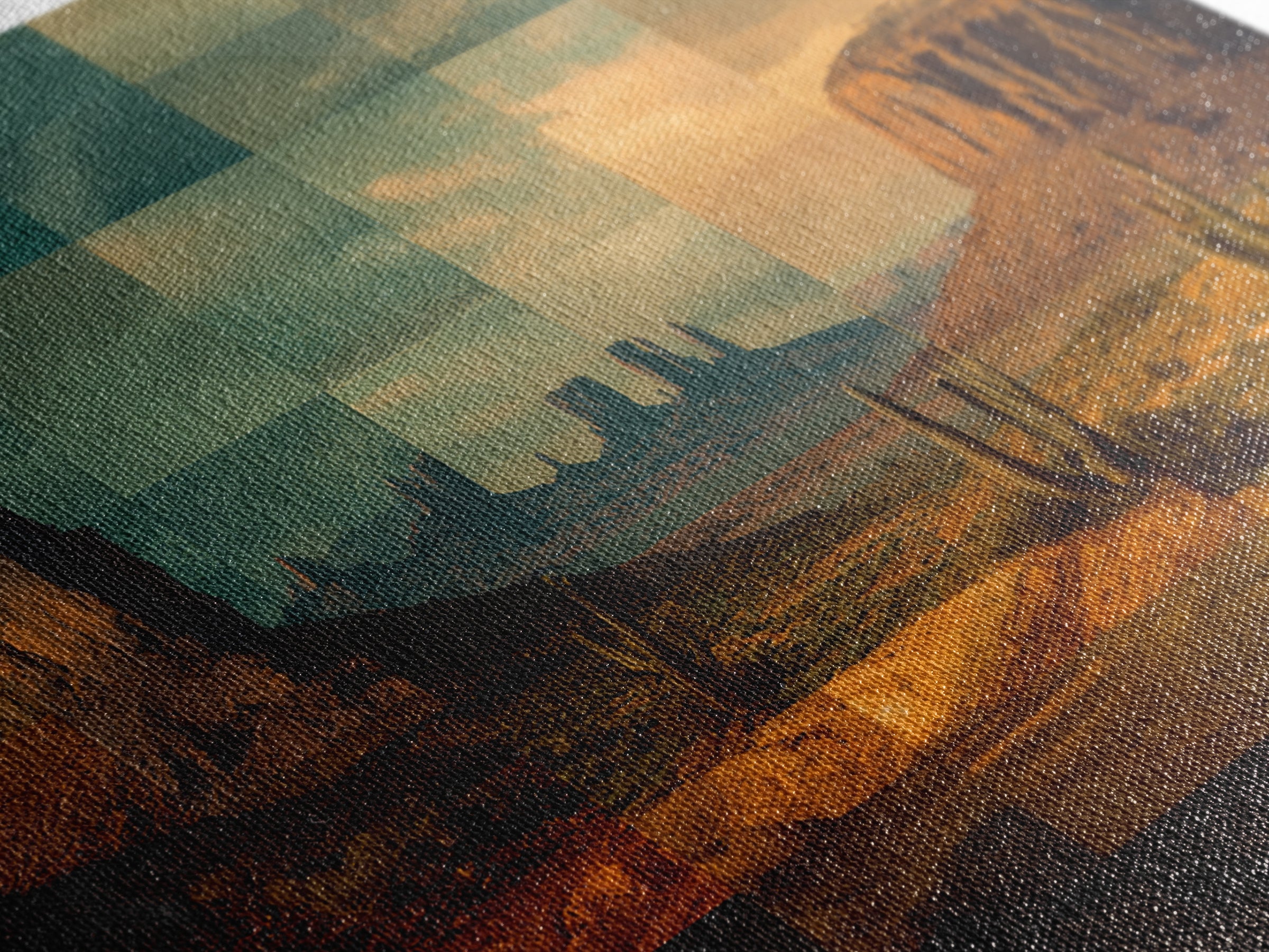 Desert Mesa Panorama Canvas Print, Above Sofa Art, Framed Wall Art, Living Room Decor, Statement, Living Room Wall Art, ASA-1x1-20