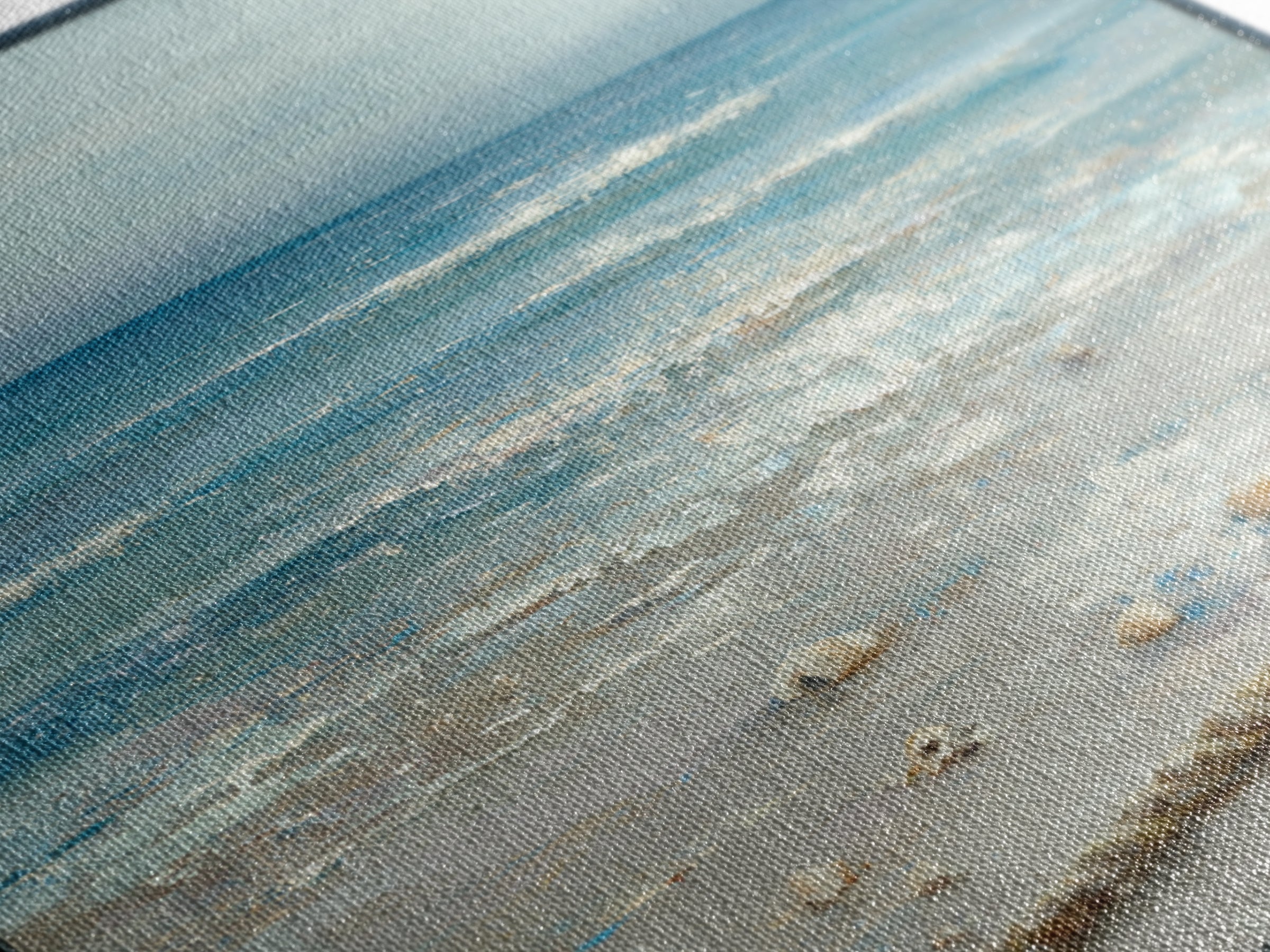 Moody Seascape at Twilight Canvas Print, Above Sofa Art, 3 Piece Wall Art, Living Room Decor, Statement, Neutral Decor, ASA-1x1-60