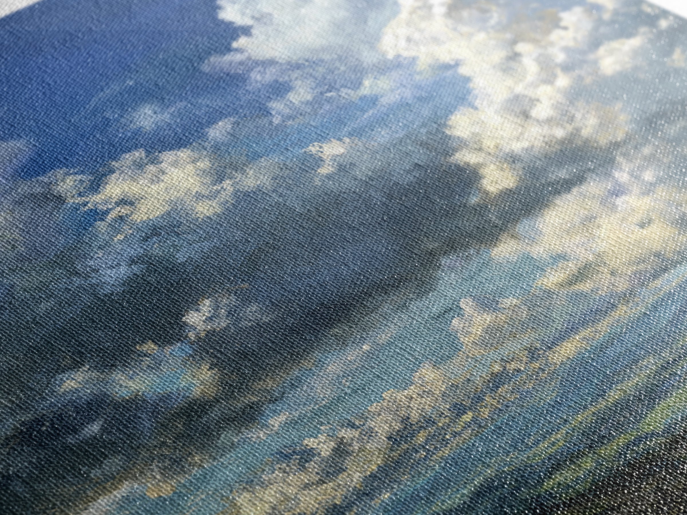 Dramatic Cloudscape over a Distant Valley Canvas Print, Above Sofa Art, Modern Decor, Living Room Decor, Fine Art, Statement, ASA-1x1-77