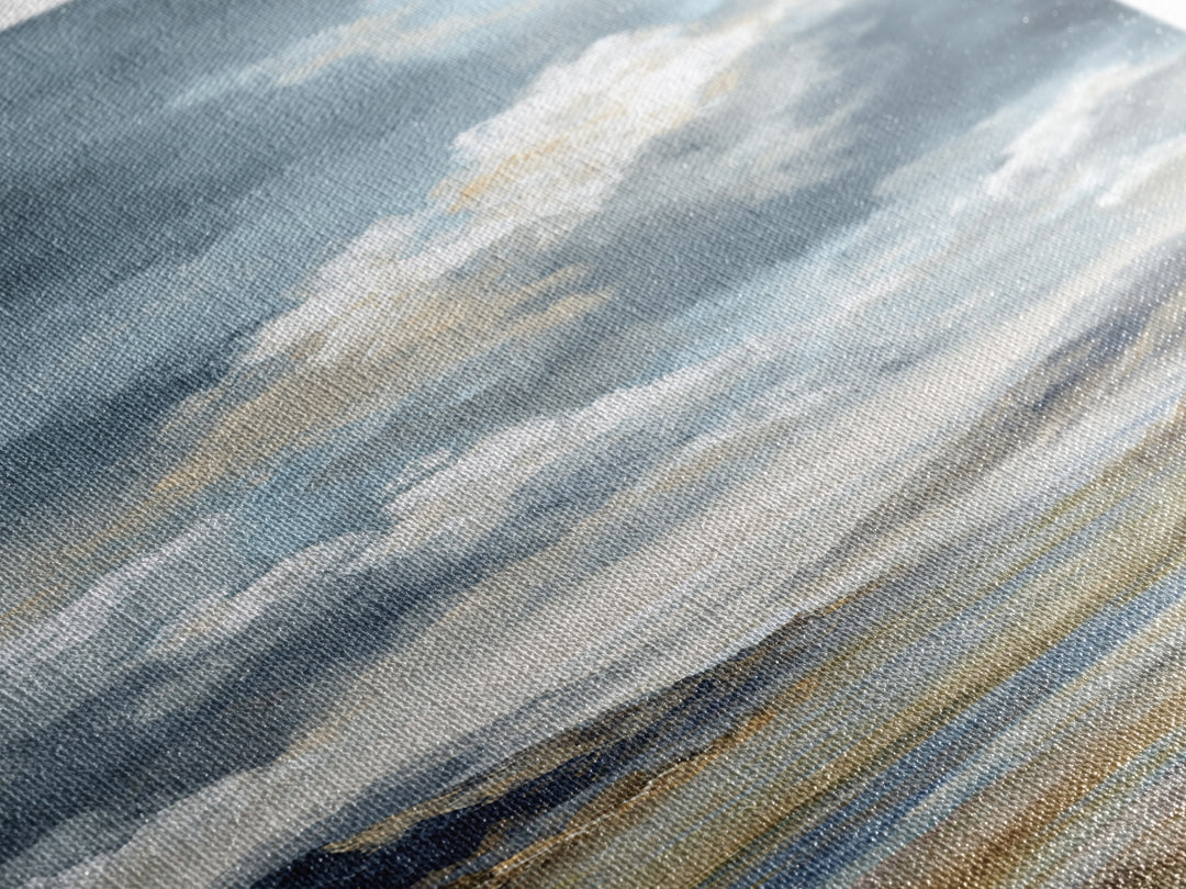 Dramatic Cloudscape over a Distant Valley Canvas Print, Above Sofa Art, Modern Decor, Living Room Decor, Fine Art, Statement, ASA-1x3-17