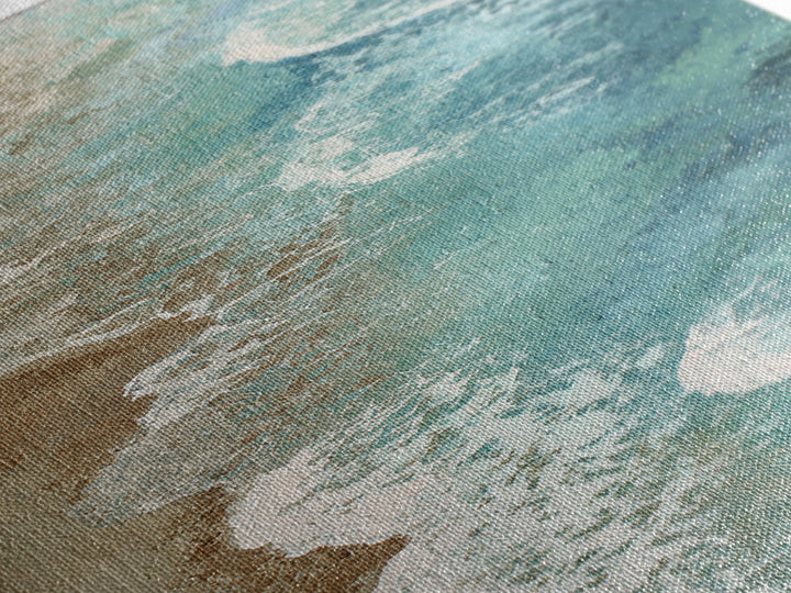 Panoramic Coastal Shoreline from an Aerial View Canvas Print, Above Sofa Art, Farmhouse Decor, Living Room Decor, Statement, ASA-1x3-63