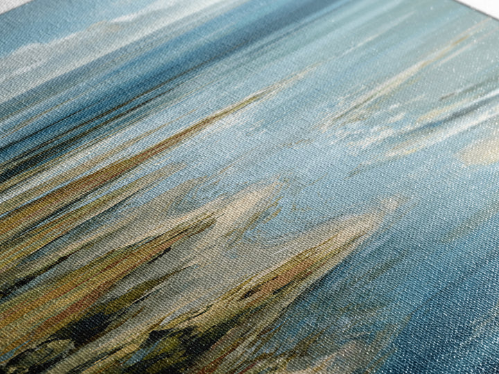Panoramic Coastal Shoreline from an Aerial View Canvas Print, Above Sofa Art, Oversized Wall Art, Living Room Decor, Statement, ASA-1x3-87