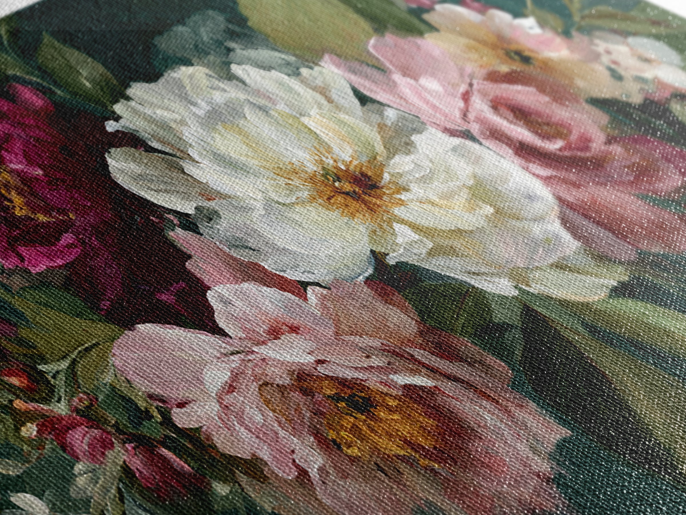 Large Expressive Floral Bouquet Canvas Print, Above Sofa Art, Neutral Decor, Living Room Decor, Fine Art, Statement, Wall Art, ASA-2x1-26