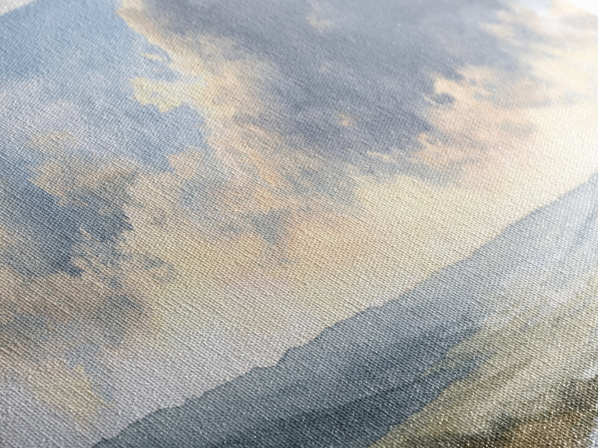 Dramatic Cloudscape over a Distant Valley Canvas Print, Above Sofa Art, Wall Art, Living Room Decor, Fine Art, Statement, ASA-2x1-73