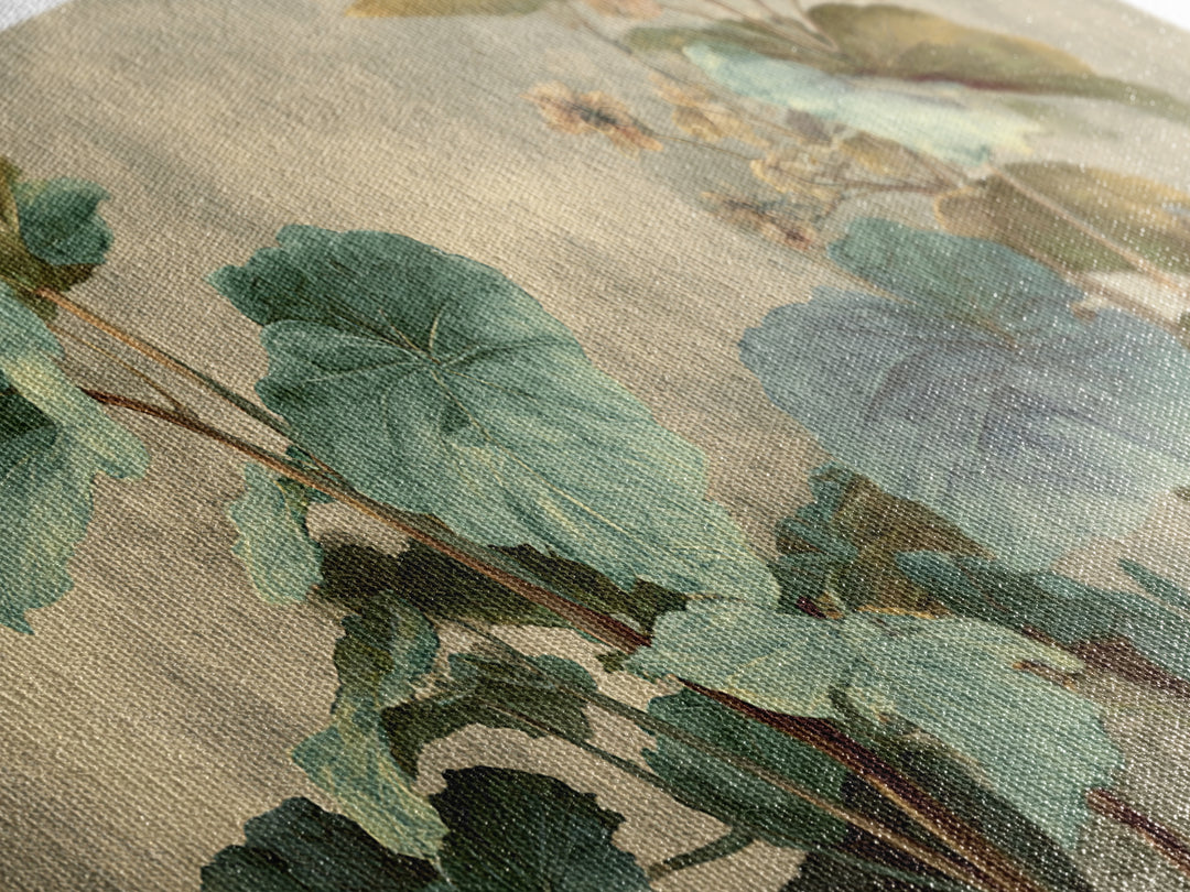 Large Botanical Leaves Canvas Print, Above Sofa Art, Living Room Decor, Oil Painting, Statement 189, Set of Wall Art, ASA-2x1-89