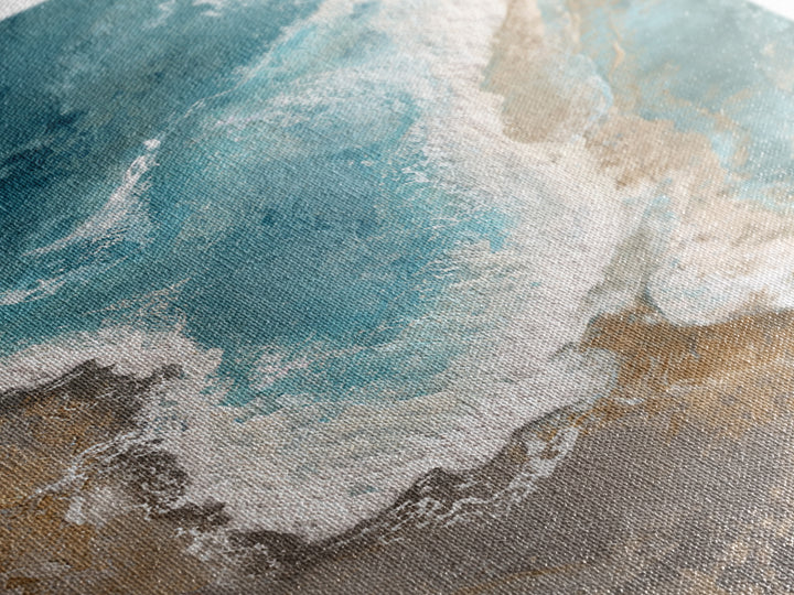 Panoramic Coastal Shoreline from an Aerial View Canvas Print, Above Sofa Art, Bedroom Wall Art, Living Room Decor, Statement, ASA-2x3-11
