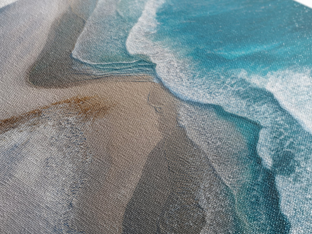Panoramic Coastal Shoreline from an Aerial View Canvas Print, Above Sofa Art, Gallery Decor, Living Room Decor, Statement, ASA-2x3-35