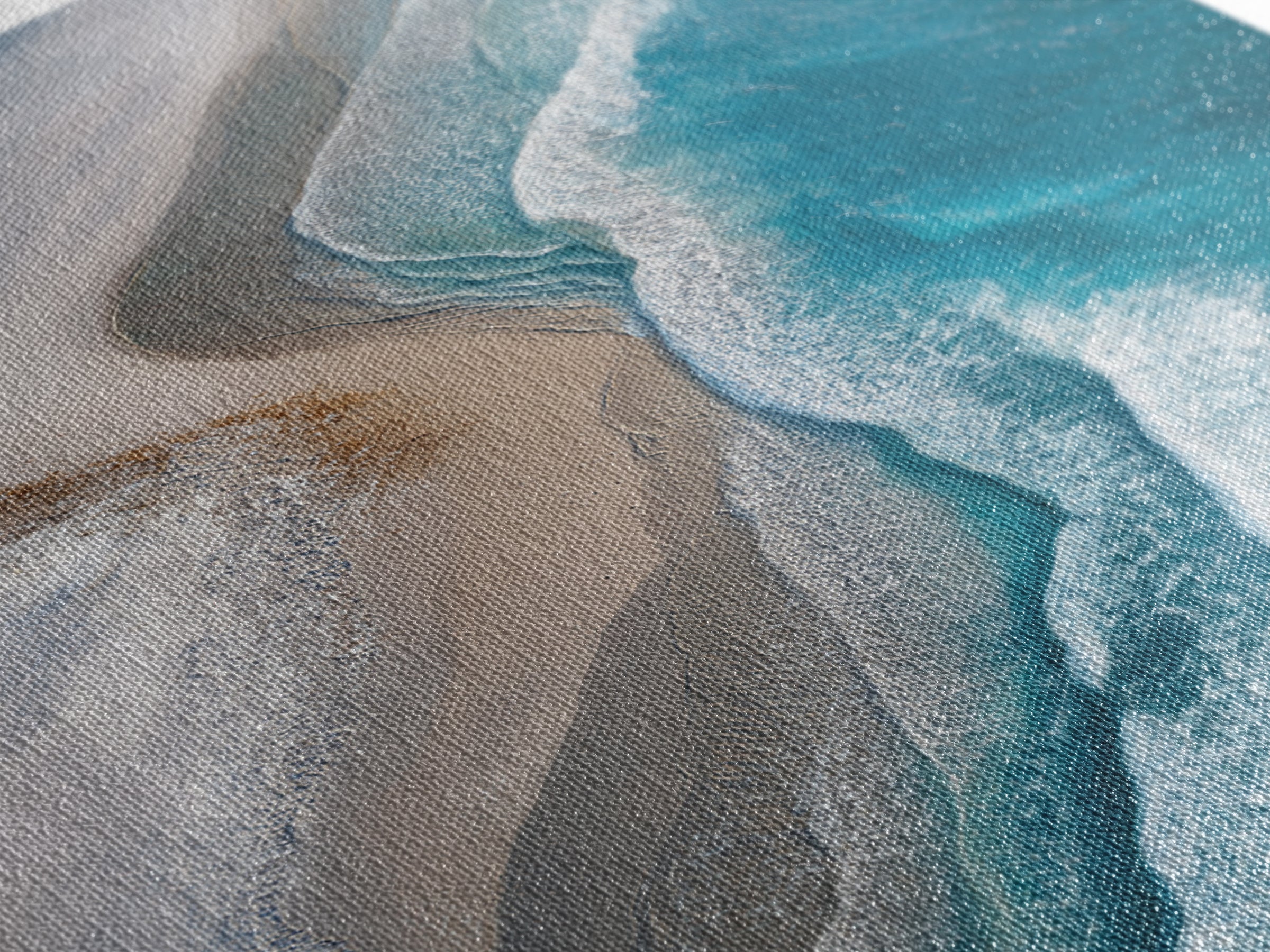Panoramic Coastal Shoreline from an Aerial View Canvas Print, Above Sofa Art, Gallery Decor, Living Room Decor, Statement, ASA-2x3-35