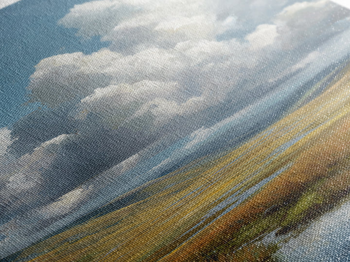 Dramatic Cloudscape over a Distant Valley Canvas Print, Above Sofa Art, Home Decor, Living Room Decor, Fine Art, Statement, ASA-2x3-61