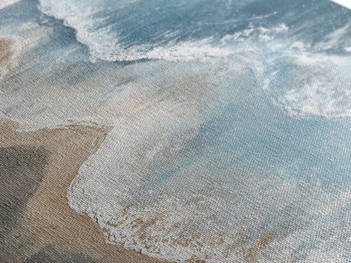 Panoramic Coastal Shoreline from an Aerial View Canvas Print, Above Sofa Art, Mid Century Modern, Living Room Decor, Statement, ASA-2x3-83