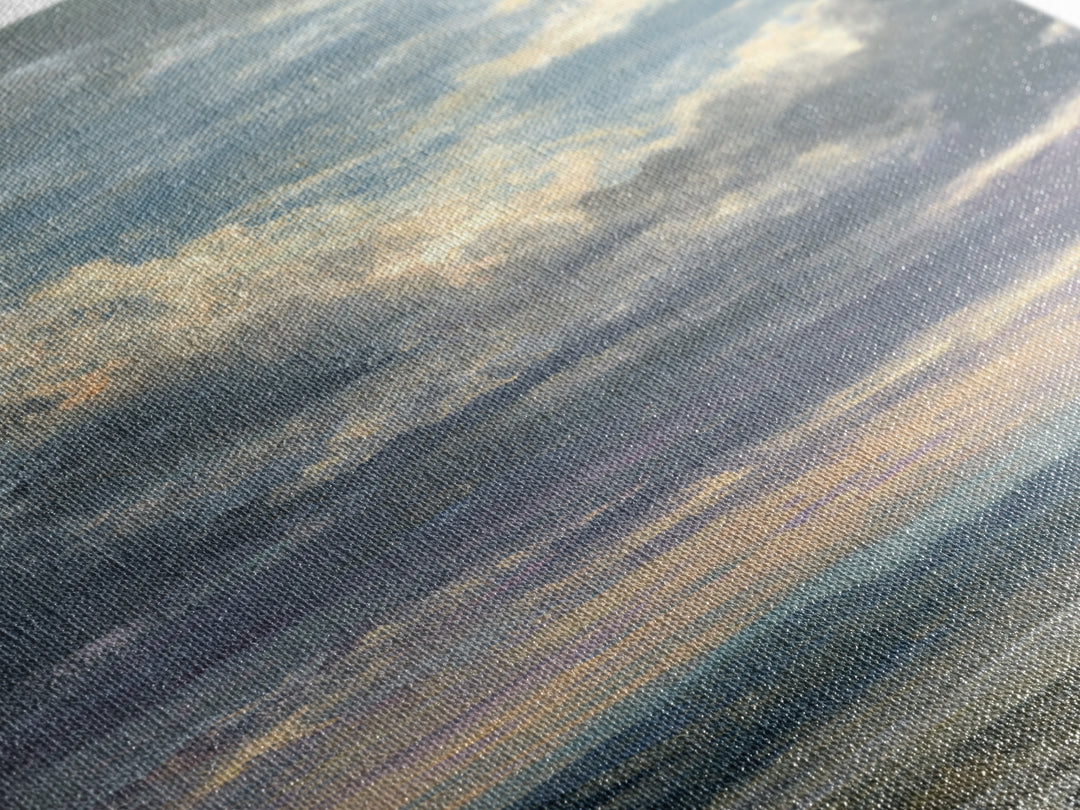 Dramatic Cloudscape over a Distant Valley Canvas Print, Above Sofa Art, Textured Wall Art, Living Room Decor, Statement, ASA-2x3-85