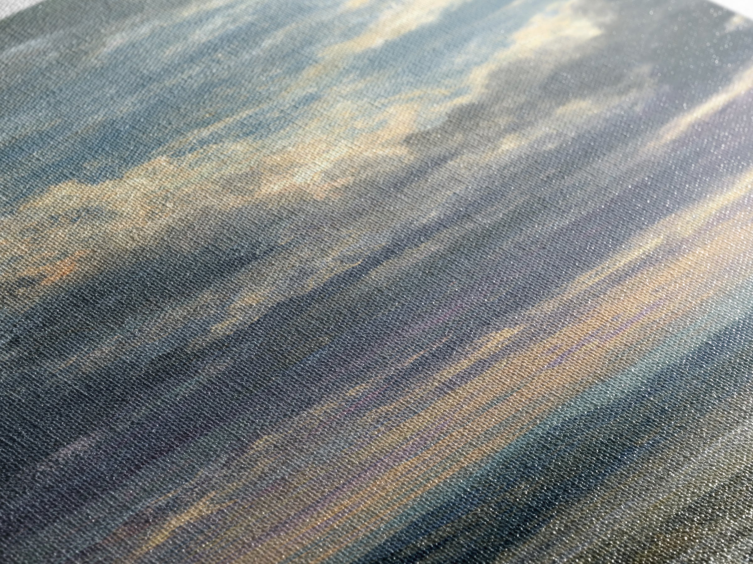 Dramatic Cloudscape over a Distant Valley Canvas Print, Above Sofa Art, Textured Wall Art, Living Room Decor, Statement, ASA-2x3-85