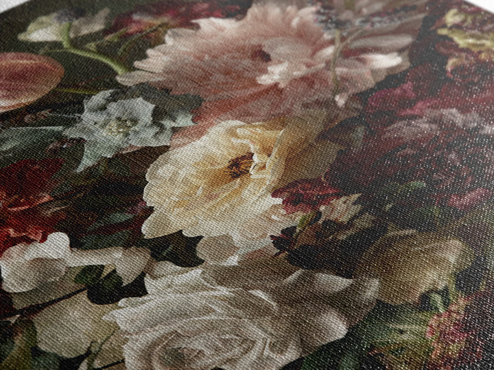 Large Expressive Floral Bouquet Canvas Print, Above Sofa Art, Wall Art, Living Room Decor, Statement, Horizontal Wall Art, ASA-2x3-86