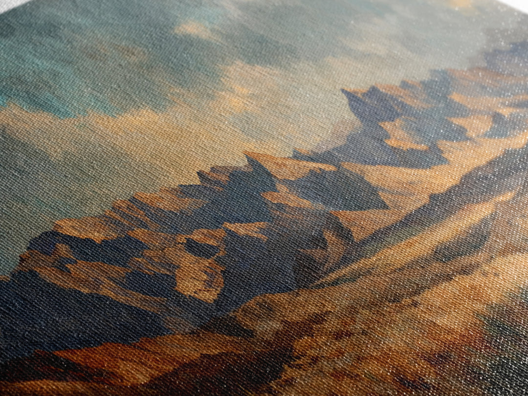 Desert Mesa Panorama Canvas Print, Above Sofa Art, Minimalist Wall Art, Living Room Decor, Fine Art, Statement, ASA-3x1-36