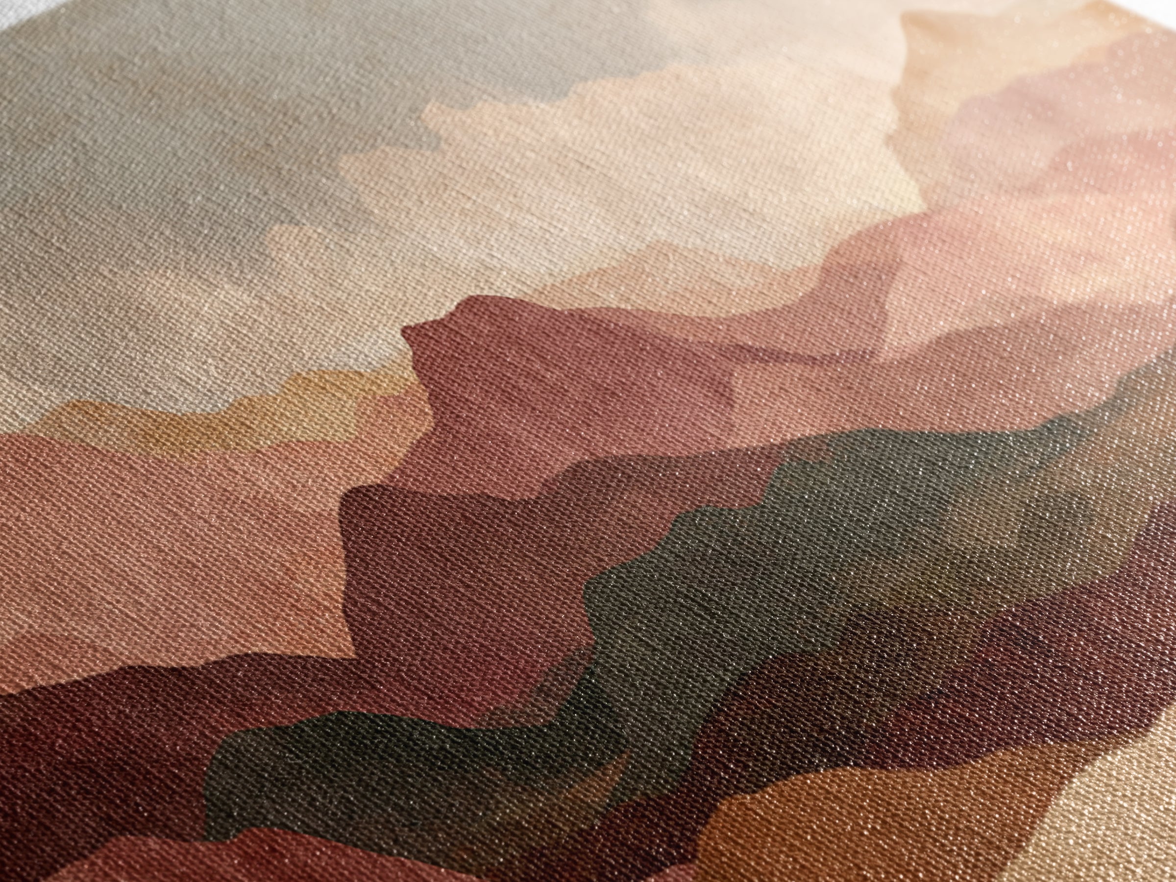 Abstract Canyon Landscape Canvas Print, Above Sofa Art, Gallery Decor, Living Room Decor, Fine Art, Statement, Minimalist Decor, ASA-3x1-95
