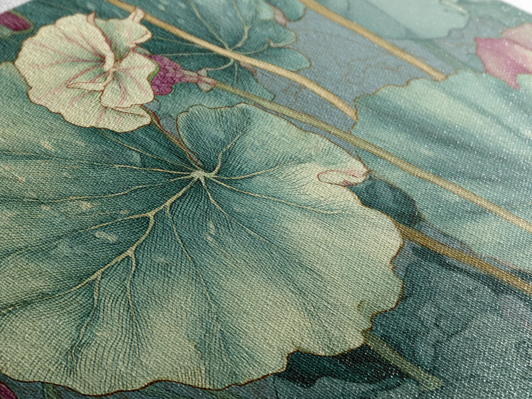 Large Botanical Leaves Canvas Print, Above Sofa Art, Framed Wall Art, Living Room Decor, Statement, Living Room Wall Art, ASA-3x2-1