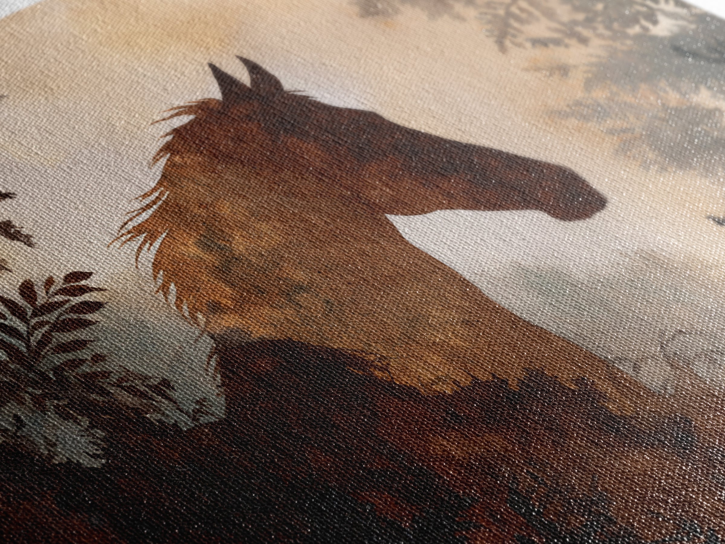 Statement Horse Silhouette Canvas Print, Above Sofa Art, Living Room Decor, Statement 517, Set of Prints, Above Bed Decor, ASA-3x2-17