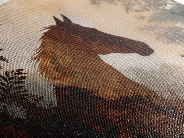Statement Horse Silhouette Canvas Print, Above Sofa Art, Living Room Decor, Statement 517, Set of Prints, Above Bed Decor, ASA-3x2-17