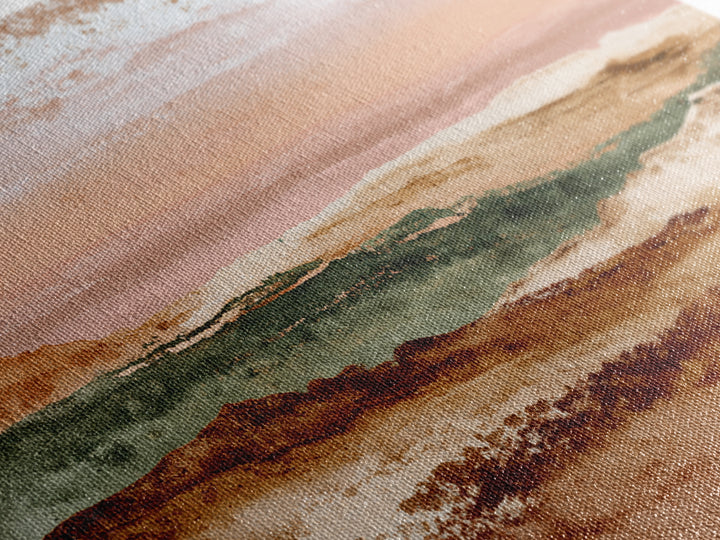 Abstract Canyon Landscape Canvas Print, Above Sofa Art, Neutral Decor, Living Room Decor, Oil Painting, Statement, Wall Art, ASA-3x2-83