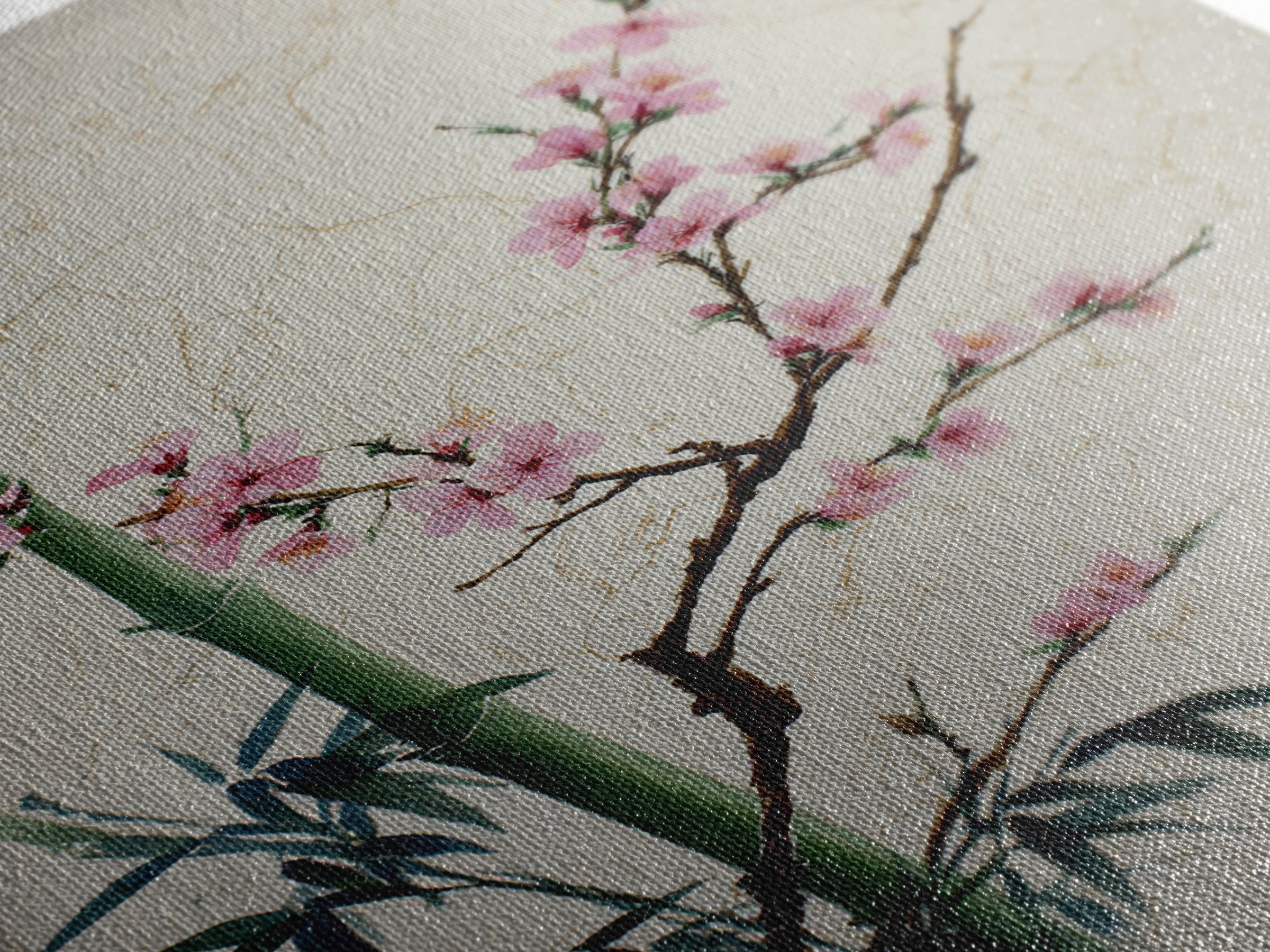 Cherry Blossom Branch Canvas Print, Asian Inspired Art, Asian Wall Art, Living Room Decor, Fine Art, Harmony, Minimalist Decor, ASI-2x3-11