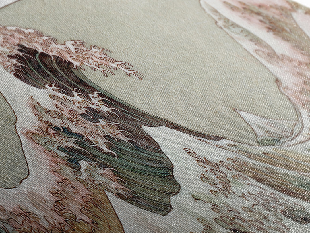 Hokusai Ocean Wave Without Copying the Original Canvas Print, Asian Inspired Art, Asian Art, Living Room Decor, Harmony, ASI-3x1-14