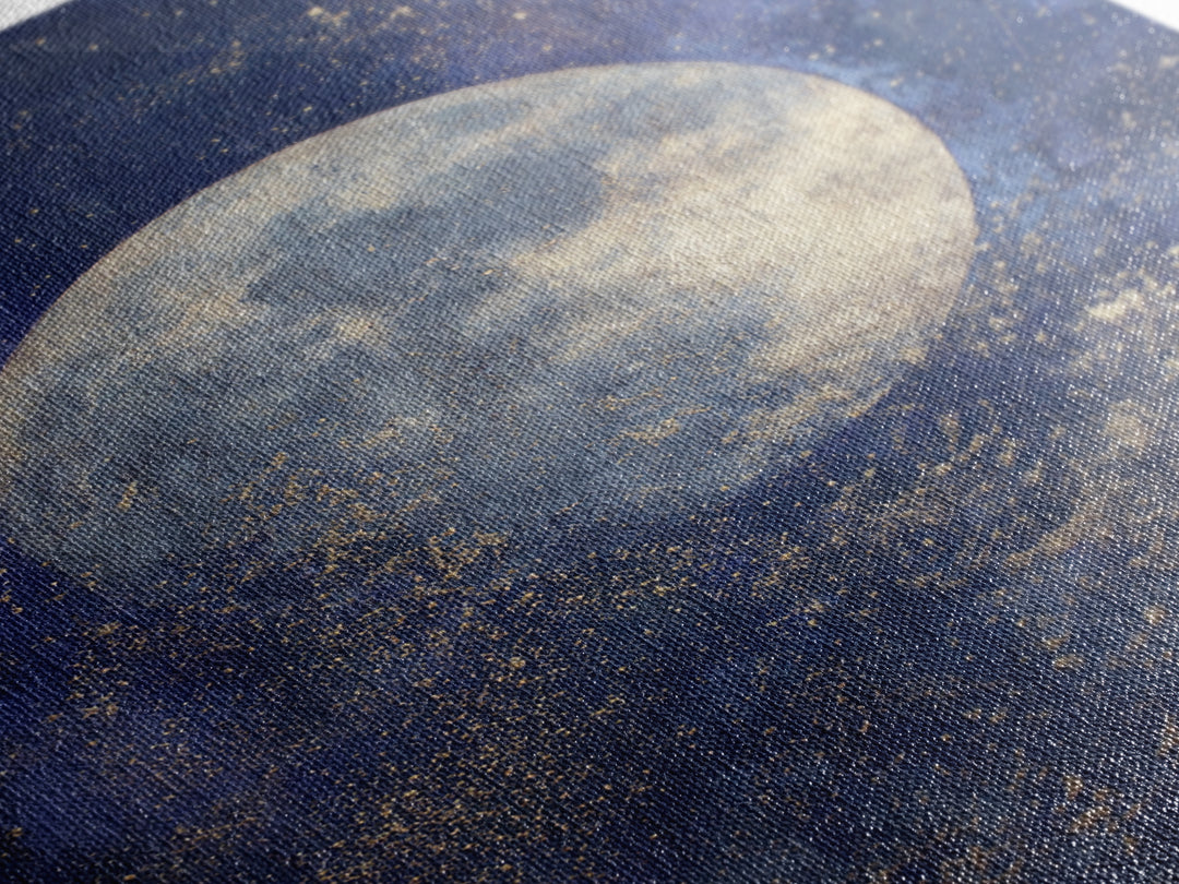 Lunar Phase Composition Canvas Print, Astrology Art, Cat Art, Living Room Decor, Zodiac, Zodiac Wall Art, Leo Wall Art, AST-2x3-45