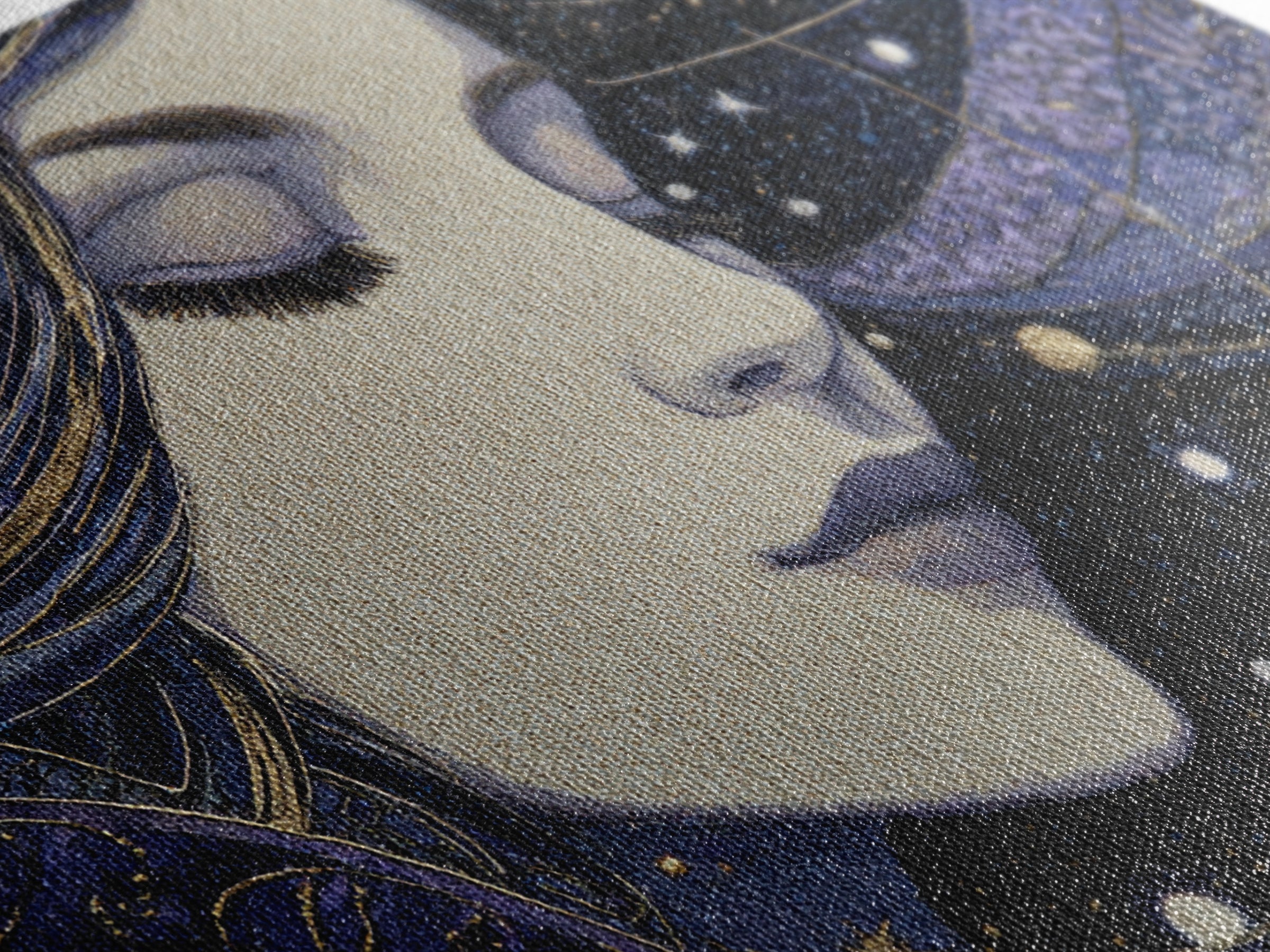 Art Nouveau Zodiac Woman Canvas Print, Astrology Art, Astrology Gifts, Living Room Decor, Oil Painting, Zodiac, Astronomy Print, AST-3x2-4