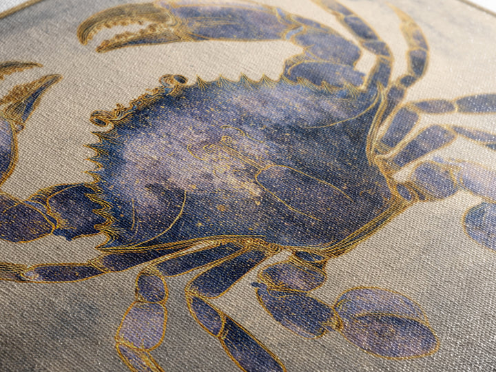 Celestial Crab under Glowing Ocean Moonlight Canvas Print, Astrology Art, Minimalist Decor, Living Room Decor, Oil Painting, AST-3x2-68