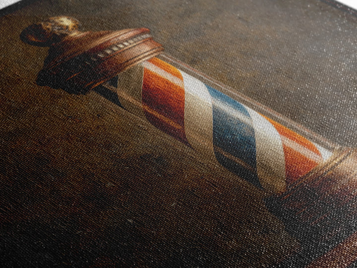 Old School Barber Pole Canvas Print, Barbershop Art, Printable Art, Barbershop Decor, Abstract Art, Grooming, BAA-1x1-3