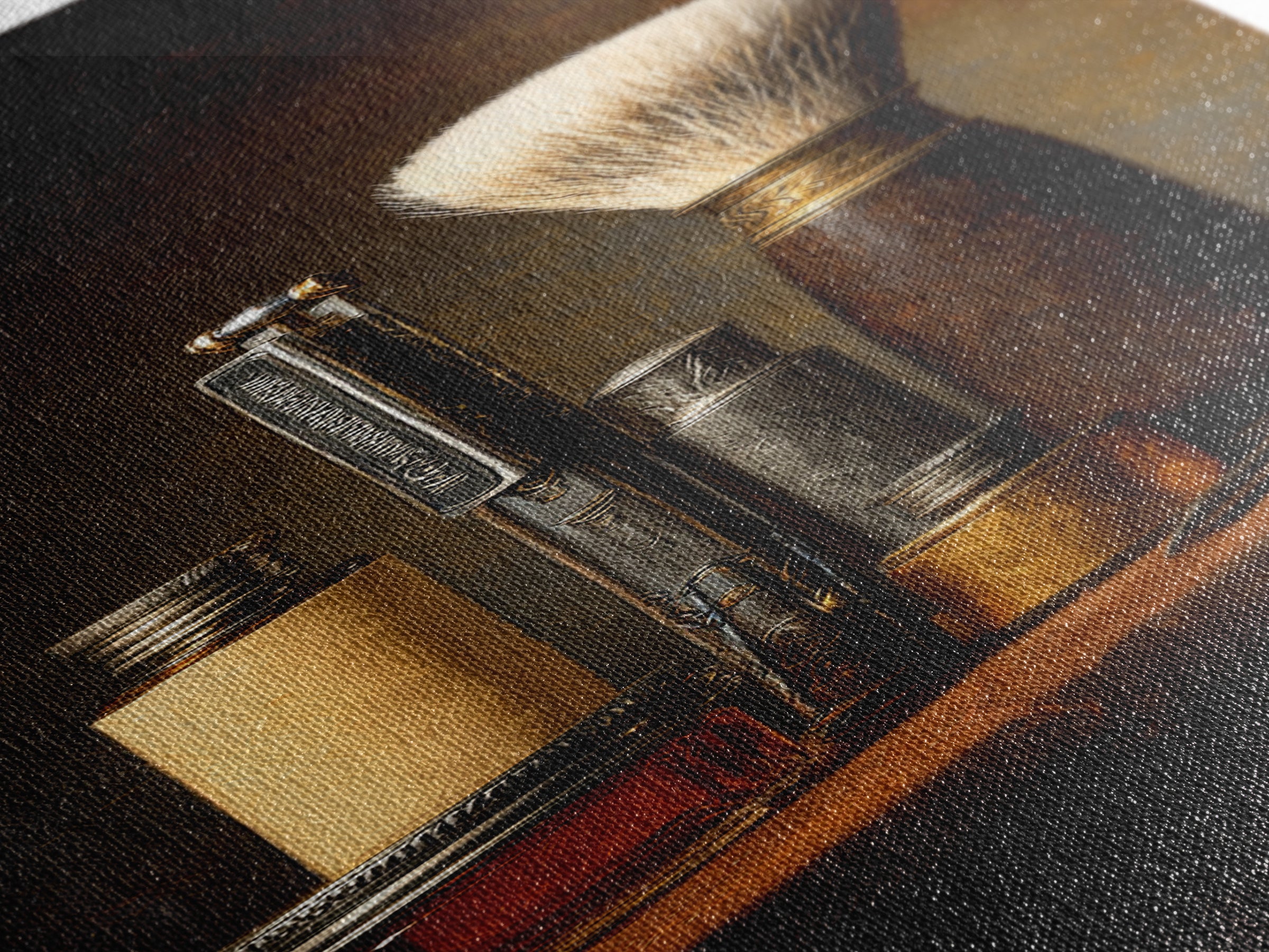 Straight Razor and Shaving Brush on Dark Canvas Print, Barbershop Art, Digital Poster, Barbershop Decor, Fine Art, Grooming, BAA-1x3-38