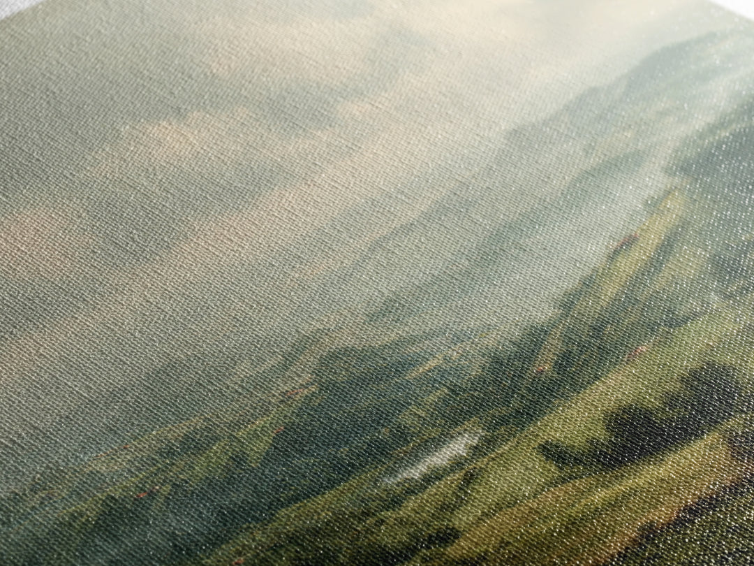 Classic Landscape with Rolling Green Hills Canvas Print, Bed and Breakfast Art, Art Print, Living Room Decor, BAB-1x1-96