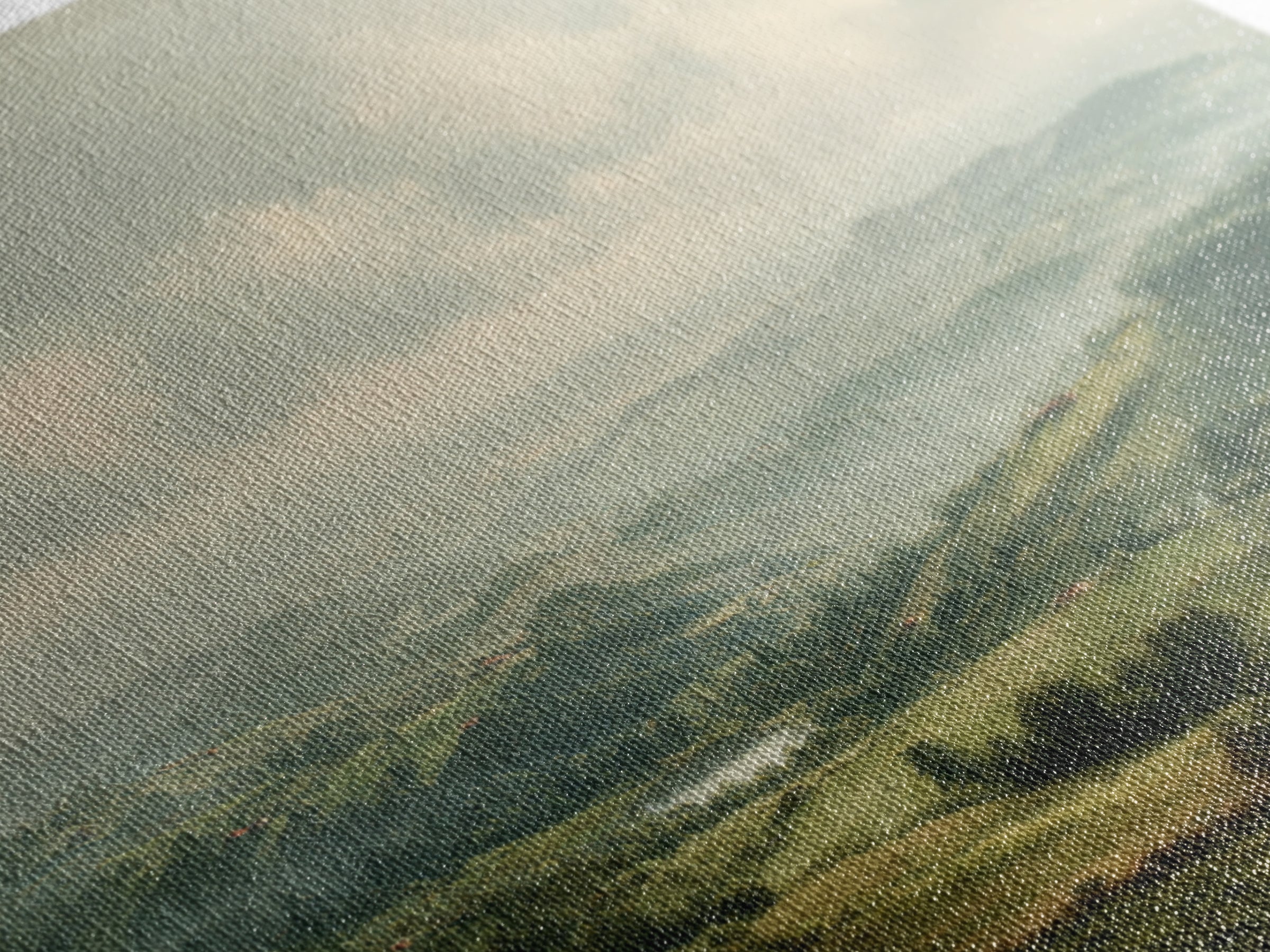 Classic Landscape with Rolling Green Hills Canvas Print, Bed and Breakfast Art, Art Print, Living Room Decor, BAB-1x1-96