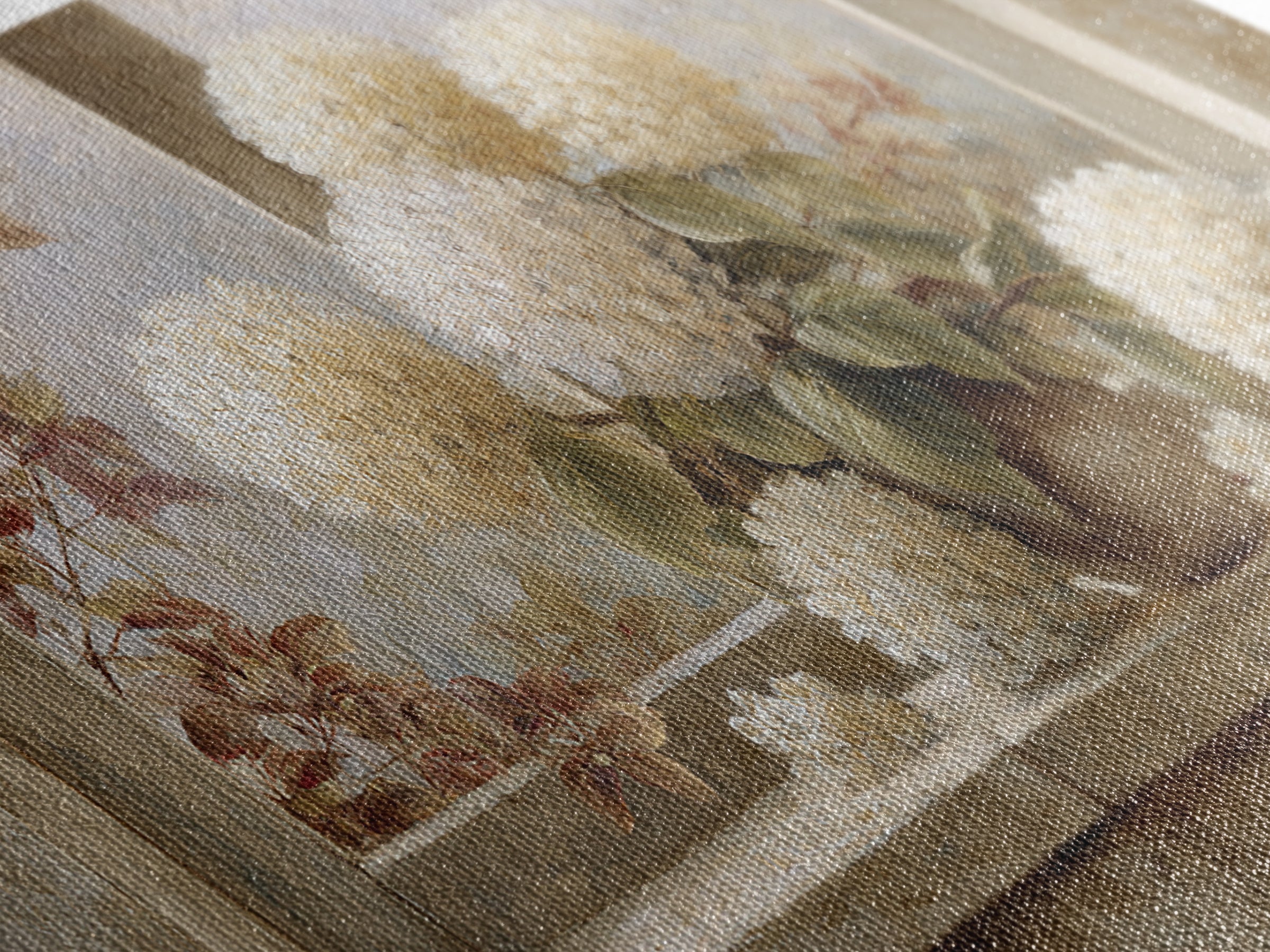 Sunlit Hydrangeas on a Windowsill Canvas Print, Bed and Breakfast Art, Decor, Living Room Decor, Fine Art, Dopamine Decor, BAB-2x1-78